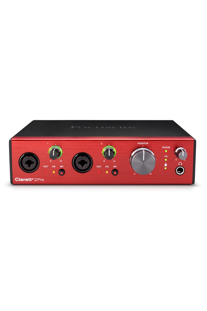 Focusrite Clarett+ 2Pre - Interfaz de audio/MIDI USB tipo C