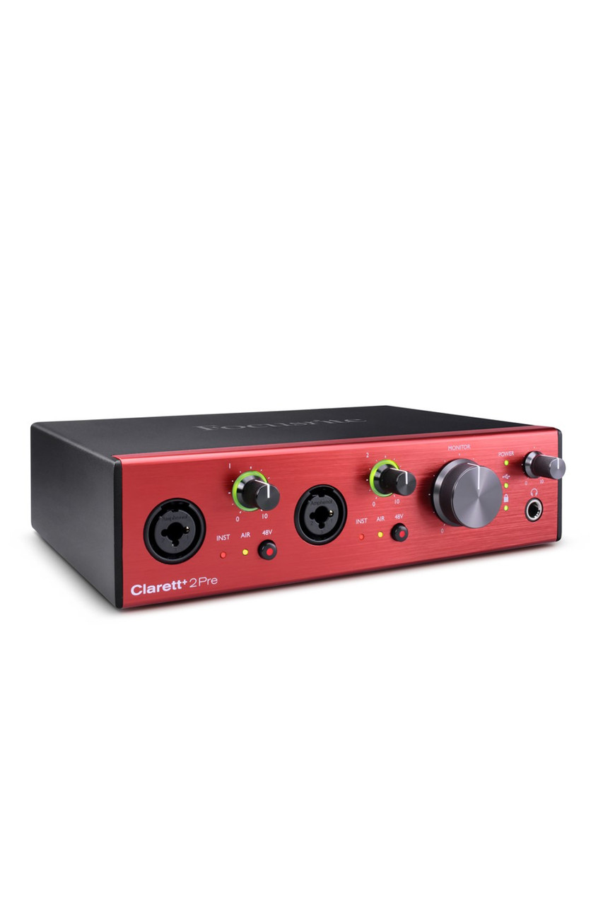 Focusrite Clarett 2Pre USB - Interface Audio USB-C 2 Entrées/4 Sorties Avec Préamplis Micro 'Air'