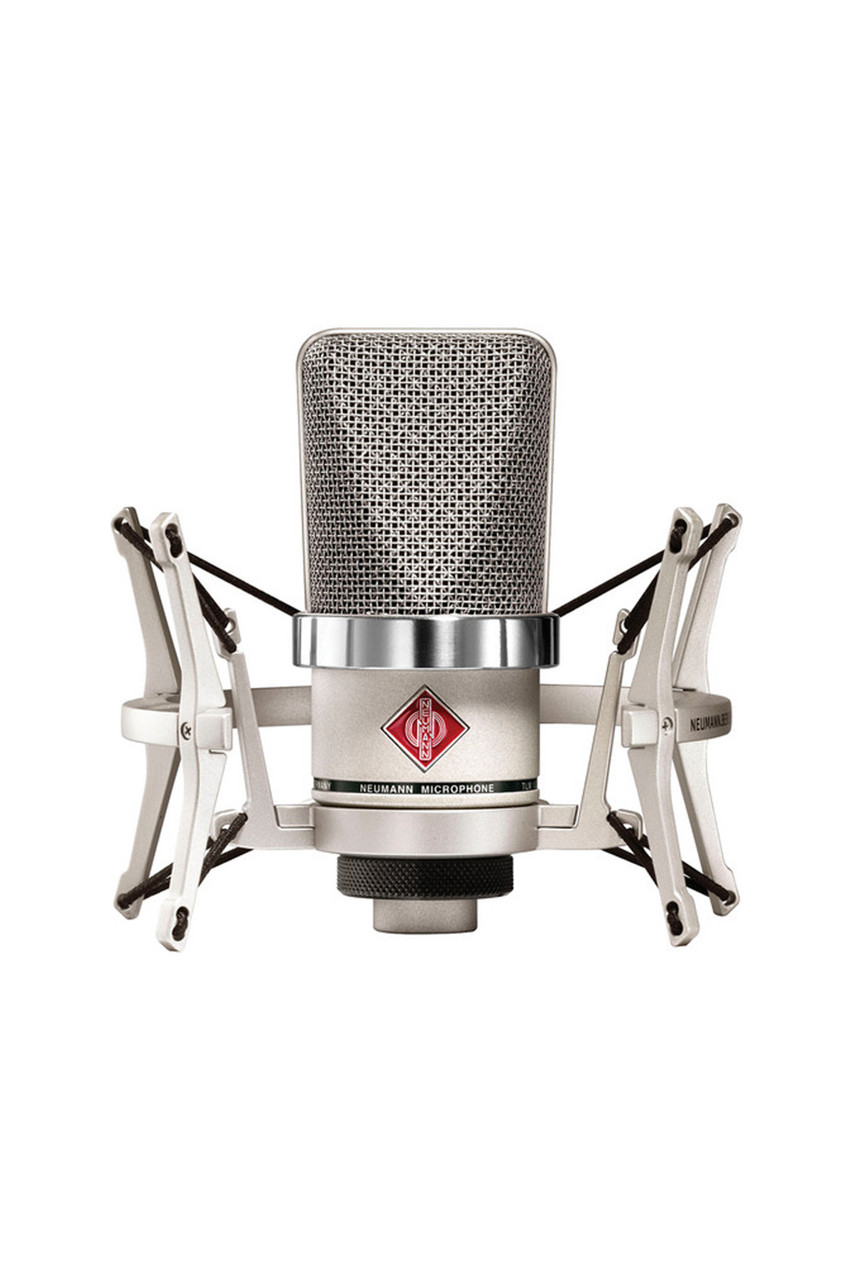 Neumann TLM 102 BK Studio Set Large-Diaphragm Cardioid Condenser Microphone  with Shockmount (Nickel)