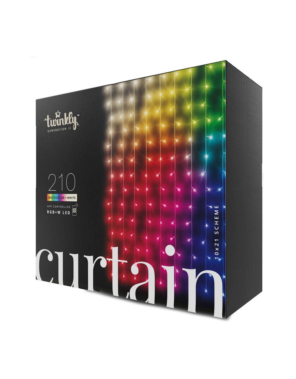 Twinkly LED light curtain, RGB+W, 210 LEDs • Fairy lights &