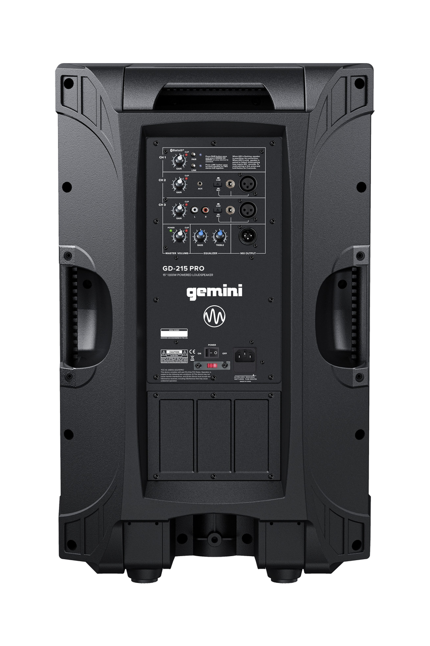 Gemini GD215PRO Powered Bluetooth PA Speaker