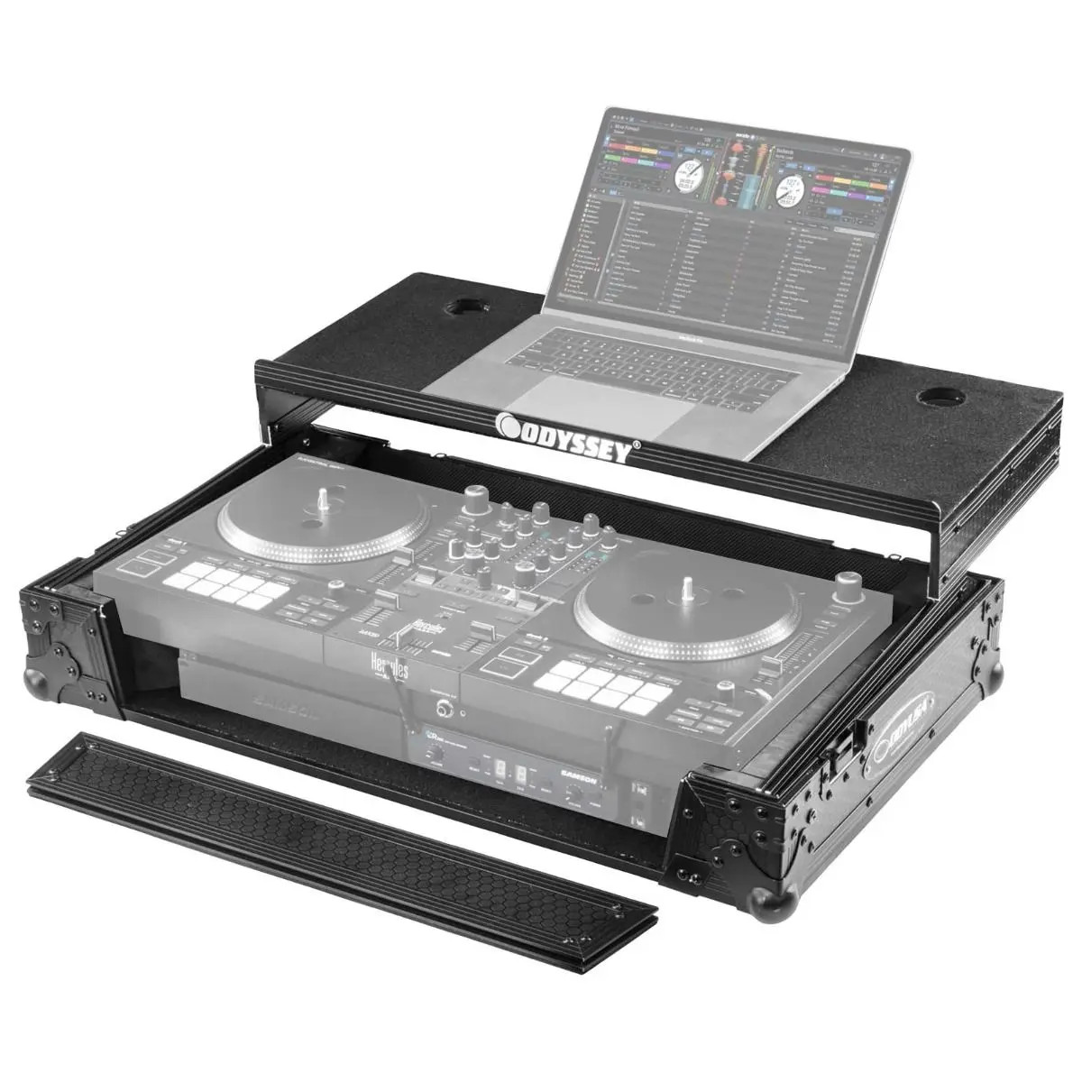 Odyssey Black Label Flight Case with Glide Style Laptop Platform