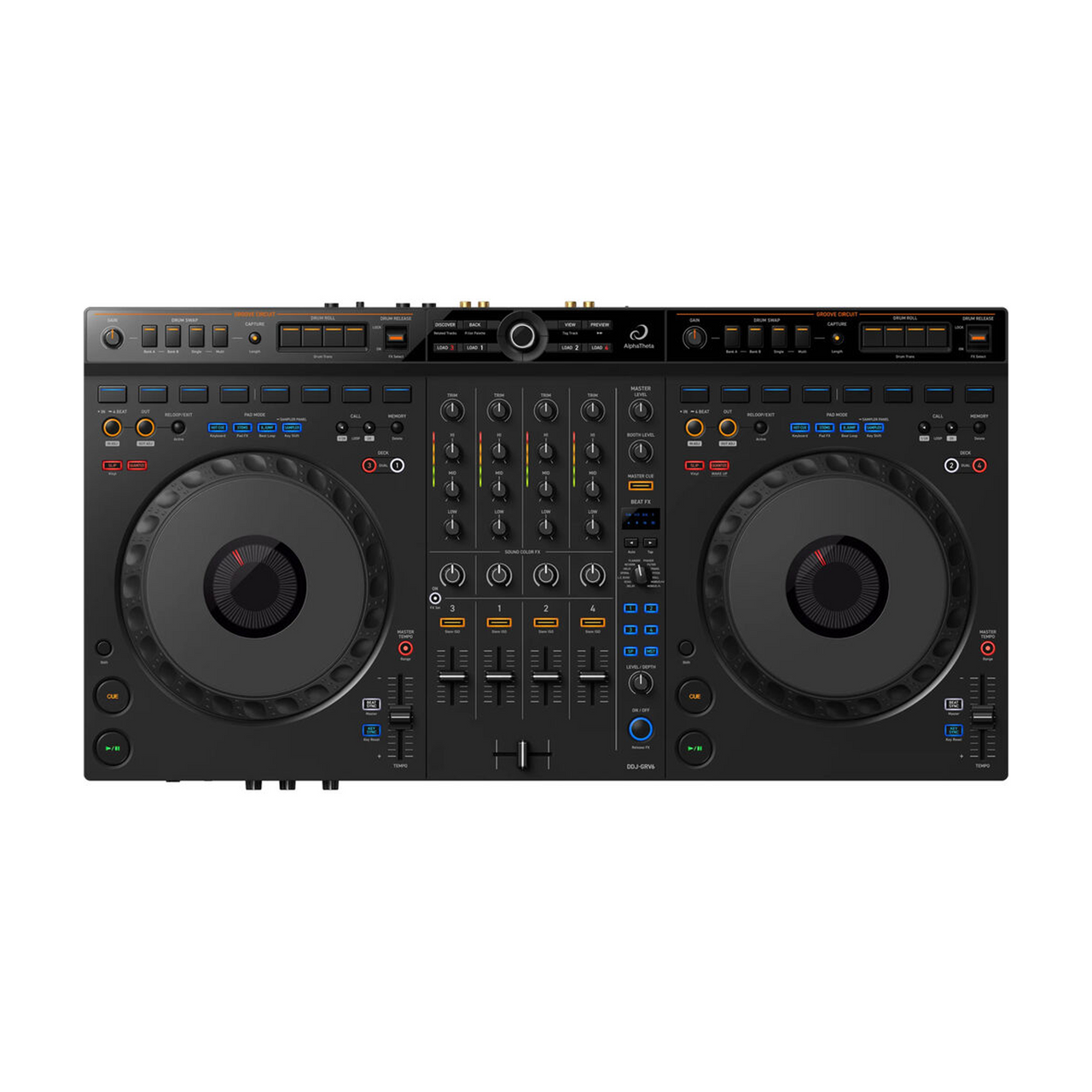 AlphaTheta DDJ-GRV6 4-Channel DJ Controller | Gear Club Direct