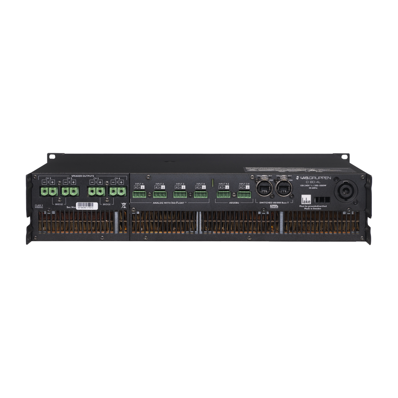 LAB GRUPPEN D 80:4L 8000W Installation Amplifier with Lake DSP and
