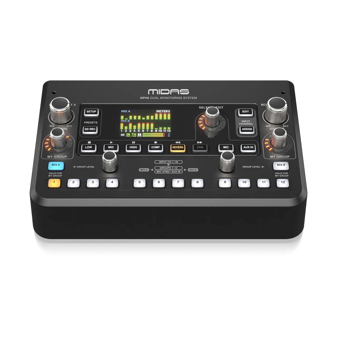デュアルマスターズ Midas DP48 Dual 48-Channel Personal Monitor Mixer with SD Card
