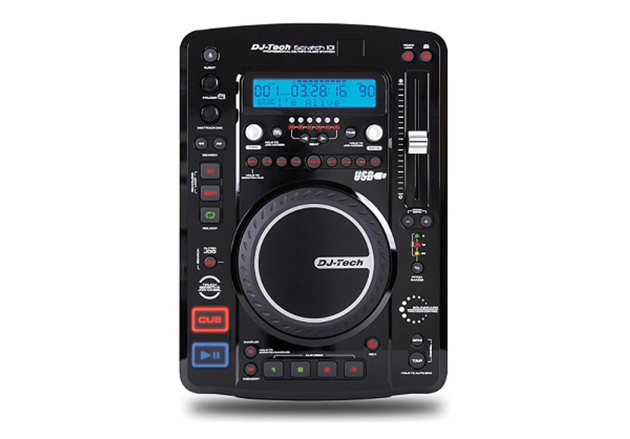DJ-Tech - ISCRATCH 101 V2 Top Load CD/MP3 Player with DSP and Sampler