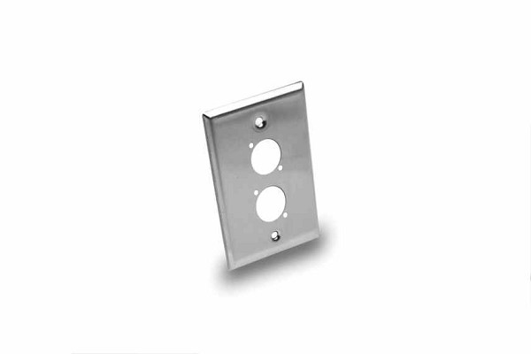 Hosa WPP-302Z Wall Plate Panel - Single-Gang, 2 Hole - GearclubDirect