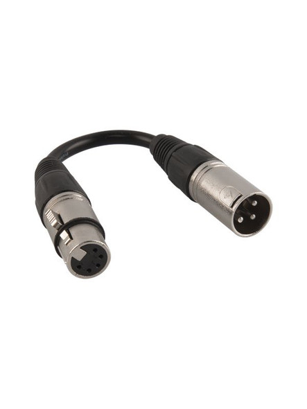 ProX XC-DMX5M3F 6 Male XLR-5 to Female XLR-3 DMX Cable Adapter