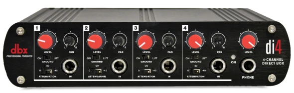 dbx DI4 4-Channel Active Direct Box with Line Mixer