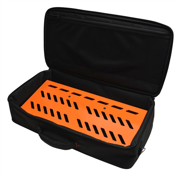 Gator Cases GPB-BAK-OR Orange Aluminum Pedal Board; Large w/ Carry Bag