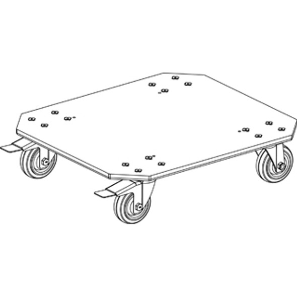 Grundorf Large Caster (4\") Two Brakes Dolly Plate