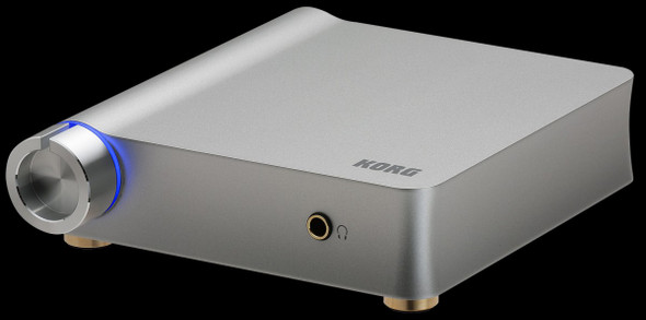 KORG 1-Bit DAC/ADC; USB Audio I/O with Stereo Line and RIAA-Compliant Phono Ins for Futureproof Record Archival  Side View.