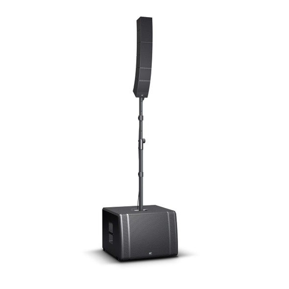 LD Systems Portable Touring Array System - 2000W Peak, 131 dB SPL, (25 premium transducers, 15" Subwoofer and WaveAhead® technology) (LDS-CURV500TS)