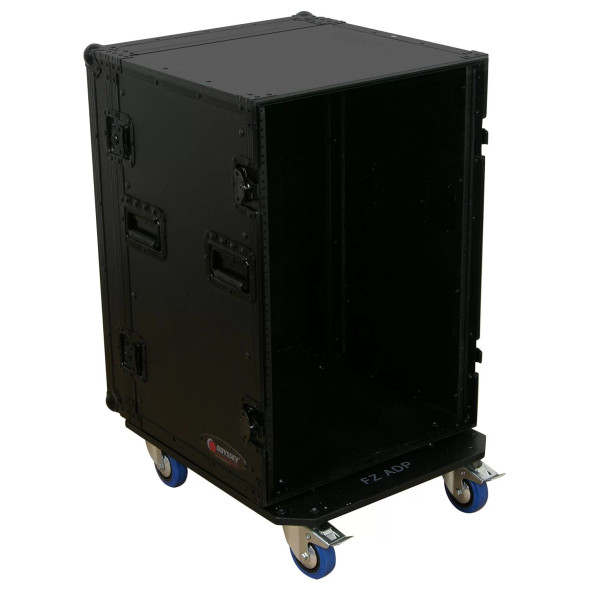 ODYSSEY FZAR16W 16 SPACE AMP RACK WITH WHEELS