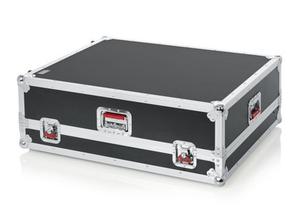 Gator Cases G-TOURM32NDH Non-Doghouse Mixer Case for Midas M32. Includes tilt & go wheels, plus 4" storage behind mixer. Shallow base allows mixer use while in case.