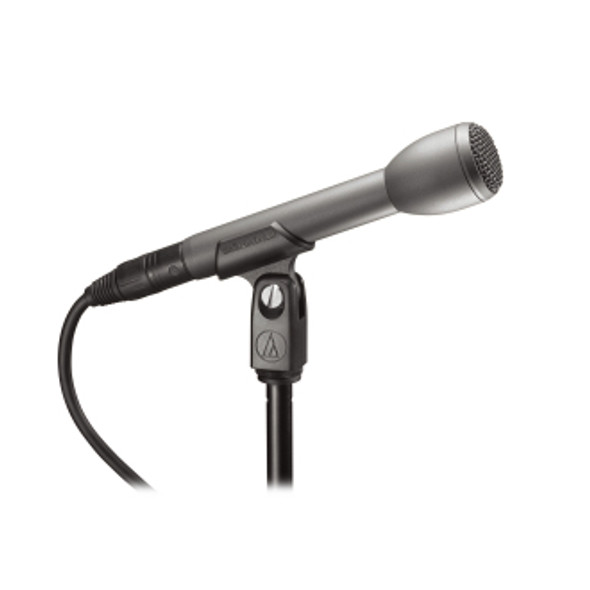 Audio-Technica AT8004L - Omnidirectional dynamic handheld interview microphone with extended handle, 9.43" long
