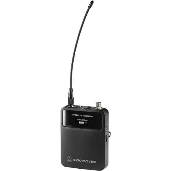 Audio-Technica ATW-3211/831DE2 - 3000 Series Wireless System (4th gen) includes: ATW-R3210 receiver and ATW-T3201 body-pack transmitter with AT831cH cardioid condenser lavalier microphone, 470-530 MHz