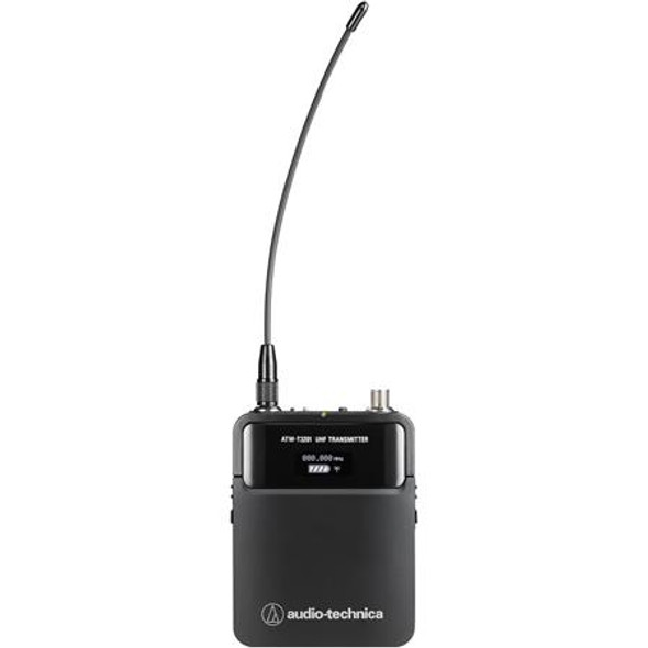 Audio-Technica ATW-T3201DE2 - 3000 Series (4th gen) body-pack transmitter with cH-style screw-down 4-pin connector, 470-530 MHz