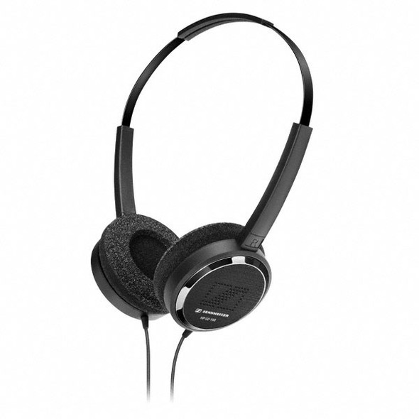 SENNHEISER HP 02-140 - On-ear headphones with adjustable headband (55 in. cable, 90° plug). Box of 20