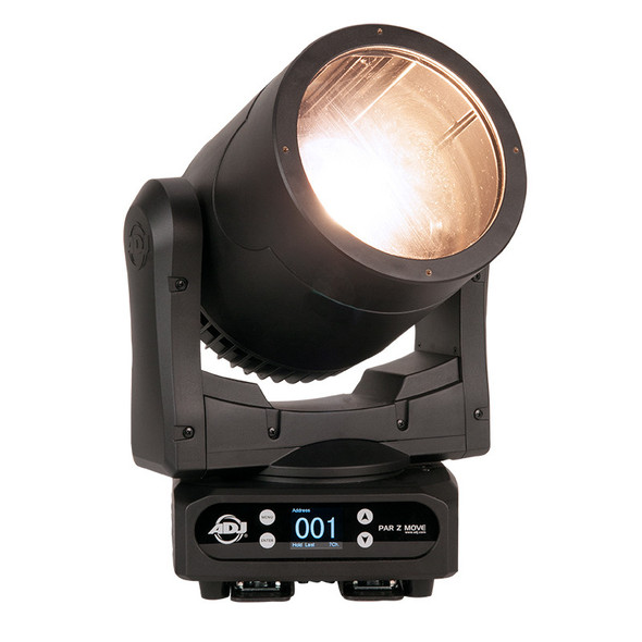 ADJ PAR Z MOVE - 200W COB (Chip on Board) warm white LED on a moving head base.