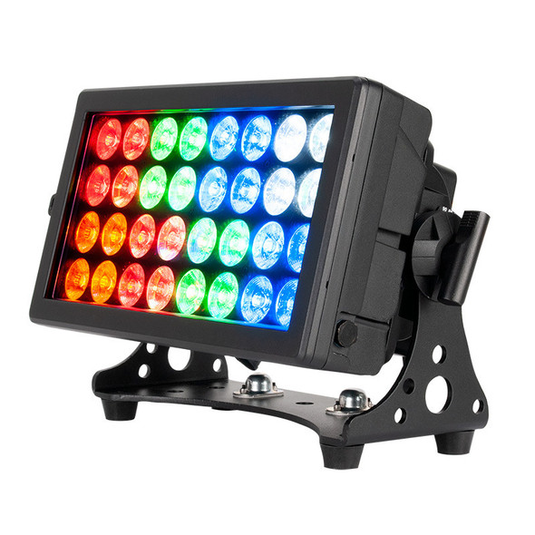 ADJ 32 HEX PANEL IP - ADJ 32 HEX Panel IP is an IP65 rated multi-functional wash / blinder / color strobe fixture for indoor or outdoor use. (HEX032)