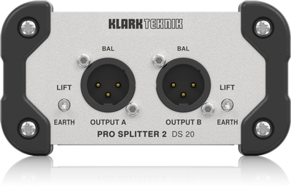 Klark Teknik DS 20 - Passive 1-In / 2-Out Signal Splitter with MIDAS Transformer and Extended Dynamic Range