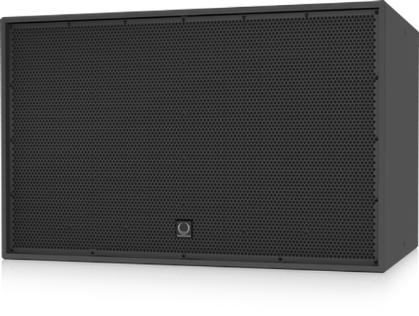 Turbosound TCS218B-AN Powered 3000 Watt Dual 18'' Front Loaded Subwoofer with KLARK TEKNIK DSP Technology and ULTRANET Networking