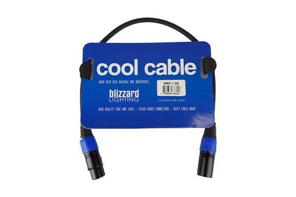 Blizzard Lighting DMX-1.5Q - 1 1/2 3-pin XLR(M) - XLR(F) DMX Cable