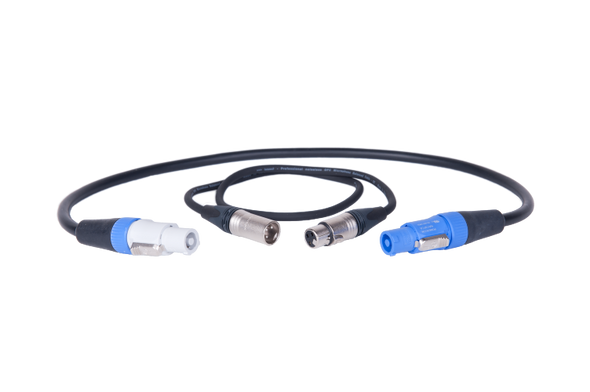 dB Technologies DCK 27 - Cable-Set for DVA T12 containing 2x Powercon Link Cables (70cm) and 2x XLR-XLR Audio Cables (70cm).