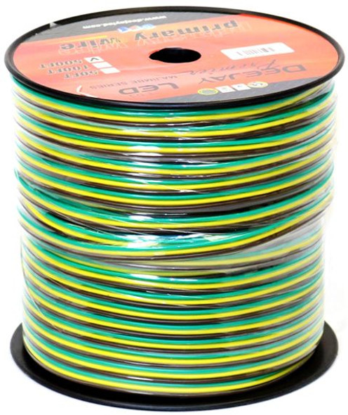 DEEJAY LED TBH183B500 - 500-Foot 3-Conductor 18 Gauge Primary Stranded Cable Ideal for Accessory Hookups