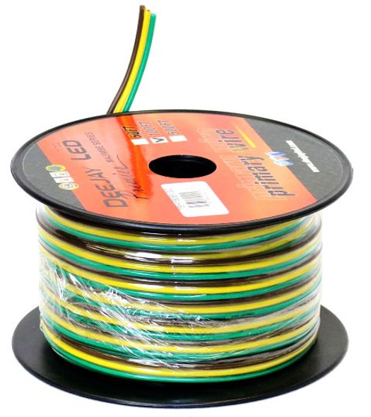 DEEJAY LED TBH183B100 - 100-Foot 3-Conductor 18 Gauge Primary Stranded Cable Ideal for Accessory Hookups