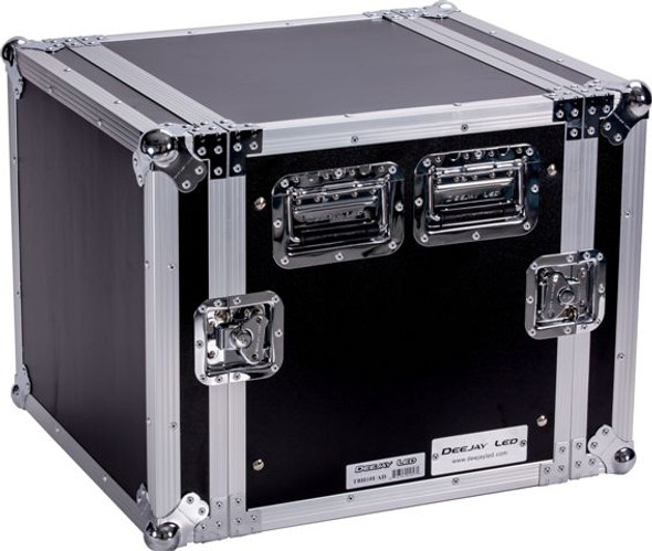 DEEJAY LED TBH10UAD - Fly Drive 10u Space Rack DJ Amplifier Case with 18-Inch Body Depth