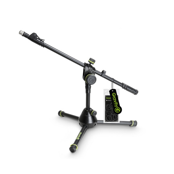 GRAVITY GR-GMS3122HDB - Microphone Stand Short with Folding Tripod Base, Heavy duty