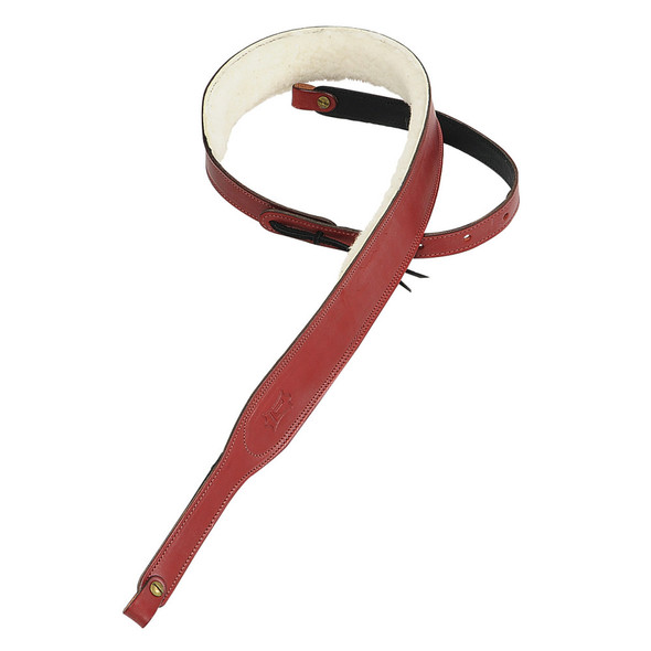 Levy's Leathers PMB42-CRA -  2" Wide Cranberry Veg-tan Leather Banjo Strap.