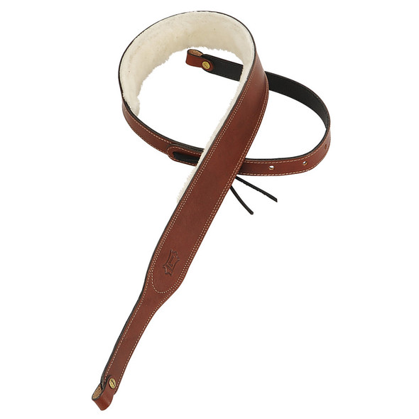 Levy's Leathers PMB42-BRN -  2" Wide Brown Veg-tan Leather Banjo Strap.