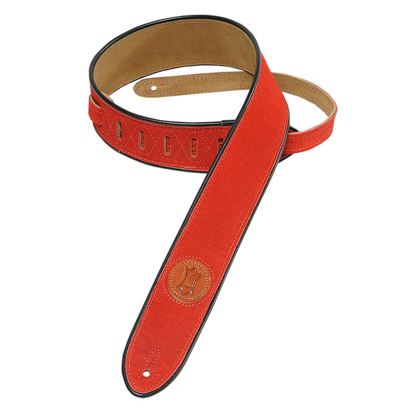 Levy's Leathers MSS3-2-RED -  2" Wide Red Suede Guitar Strap.