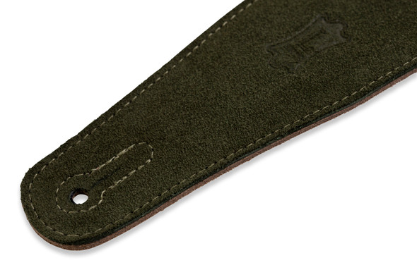 Levy's Leathers MS26-GRN -  2 1/2" Wide Green Suede Guitar Strap.