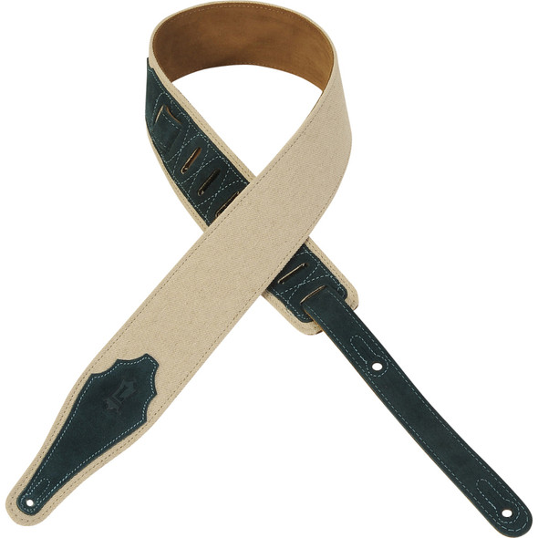 Levy's Leathers MH17-EMR -  2 1/2" Wide Emerald Hemp Guitar Strap.