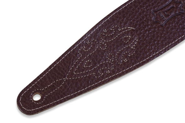 Levy's Leathers MG317VAN-BTA - 2 1/2" Wide Brit-tan Garment Leather Guitar Strap