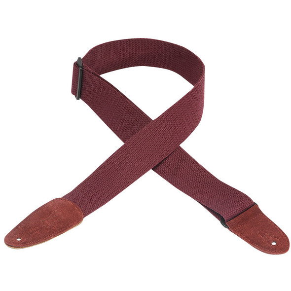 Levy's Leathers MC8-BRG-L - 2" wide burgundy cotton strap.