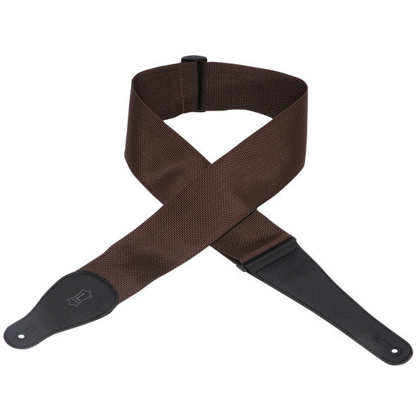 Levy's Leathers M8P3-BRN -  3" Wide Brown Polypropylene Guitar Strap.