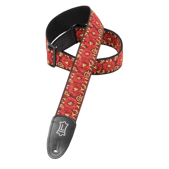 Levy's Leathers M8AS-RED -  2" Wide Red Jacquard Guitar Strap.