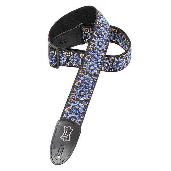 Levy's Leathers M8AS-NAV -  2" Wide Navy Jacquard Guitar Strap.