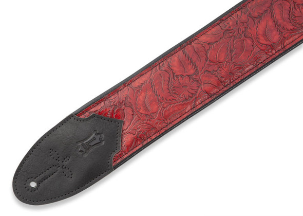 Levy's Leathers M4WP-003 - 3" Wide Embossed Leather Guitar Strap