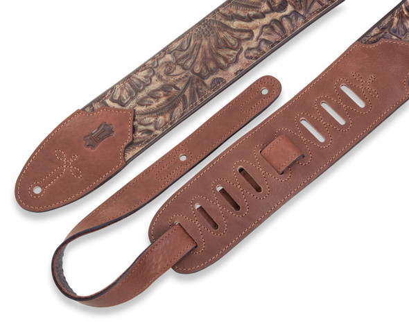 Levy's Leathers M4WP-002 - 3" Wide Embossed Leather Guitar Strap