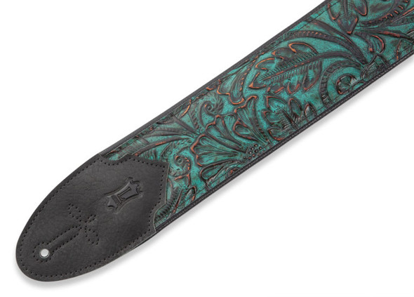 Levy's Leathers M4WP-001 - 3" Wide Embossed Leather Guitar Strap