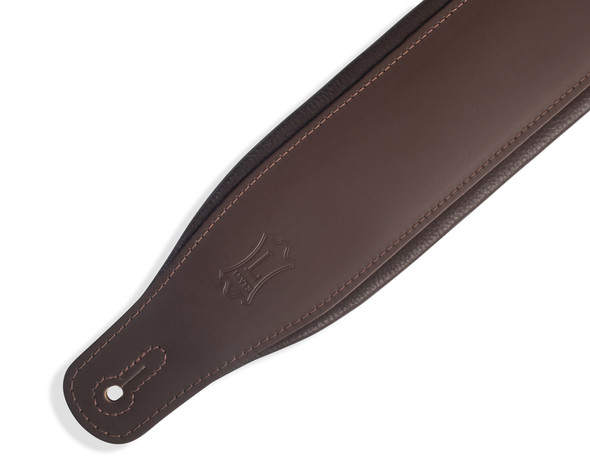 Levy's Leathers M26PD-DBR_DBR - 2 1/2 inch Wide Top Grain Leather Guitar Straps