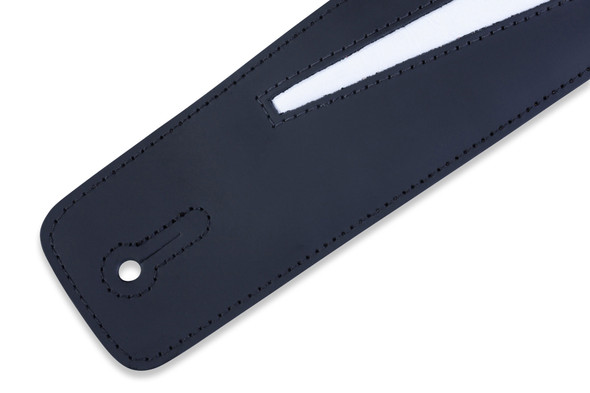 Levy's Leathers DM2-BLK -  2 1/2" Wide Black Genuine Leather Guitar Strap.