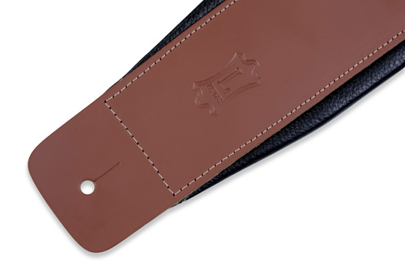 Levy's Leathers DM1PD-WAL -  3" Wide Walnut Genuine Leather Guitar Strap.