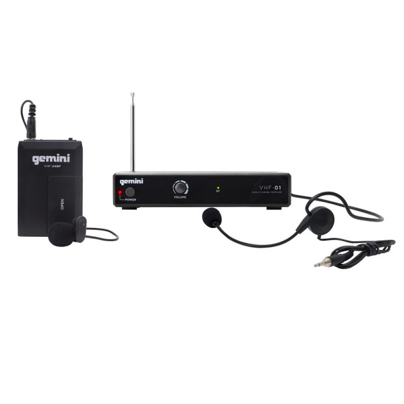 Gemini VHF-01HL Single Channel VHF Wireless Headset/Lavalier System